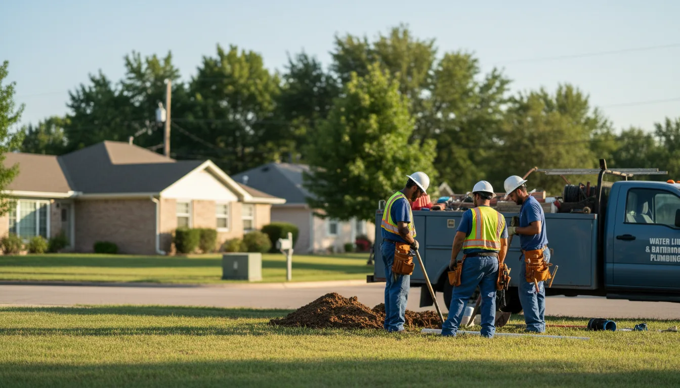 Residential water line and bathroom plumbing service in Grantville, PA
